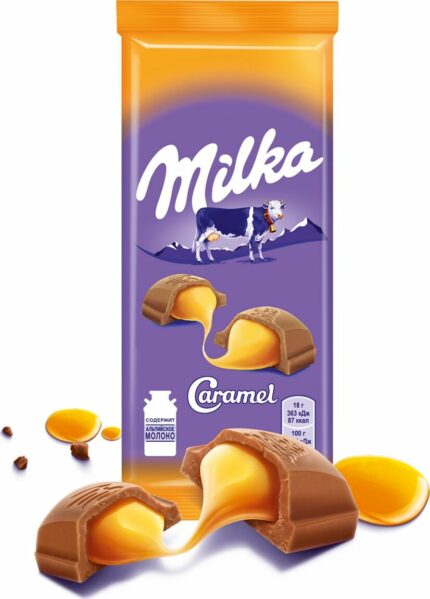 Шоколад Milka мол.карамель 90г 1/20