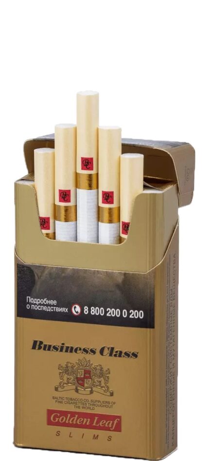 Сигареты Business class Golden leaf slims